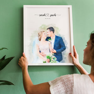 Custom Wedding Couple Portrait