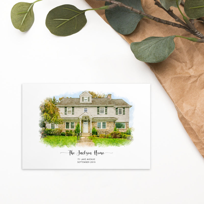 Moving Announcements House Portrait Postcards (10 Pack)